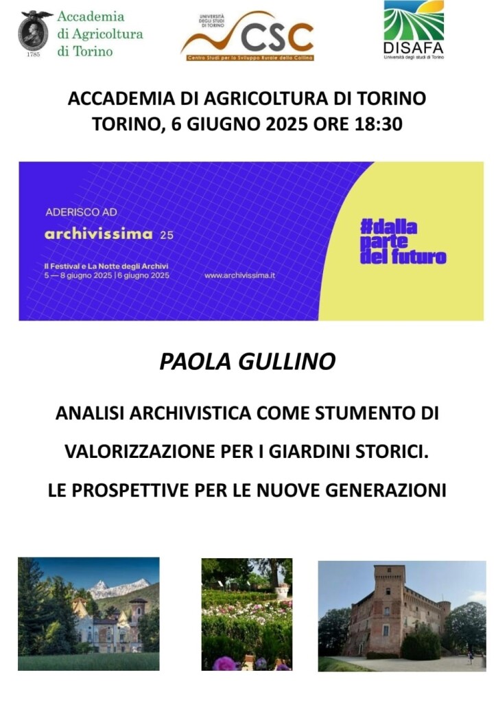 Accademia Agricoltura di Torino 6 giugno 2025